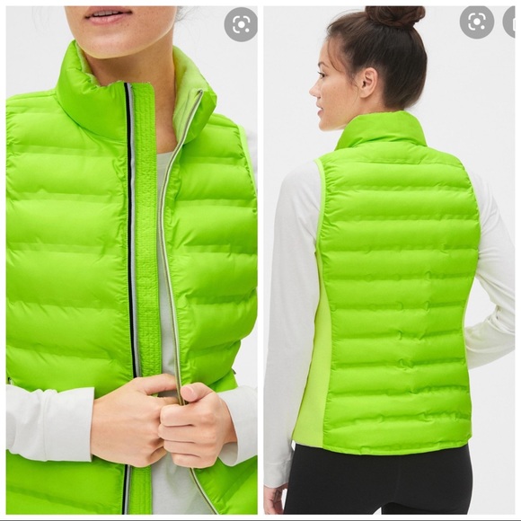 neon puffer vest